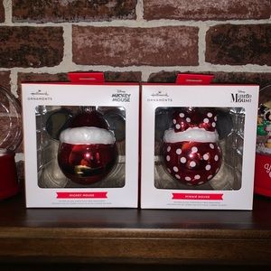 Mickey Mouse and Minnie Mouse Hallmark Ornaments